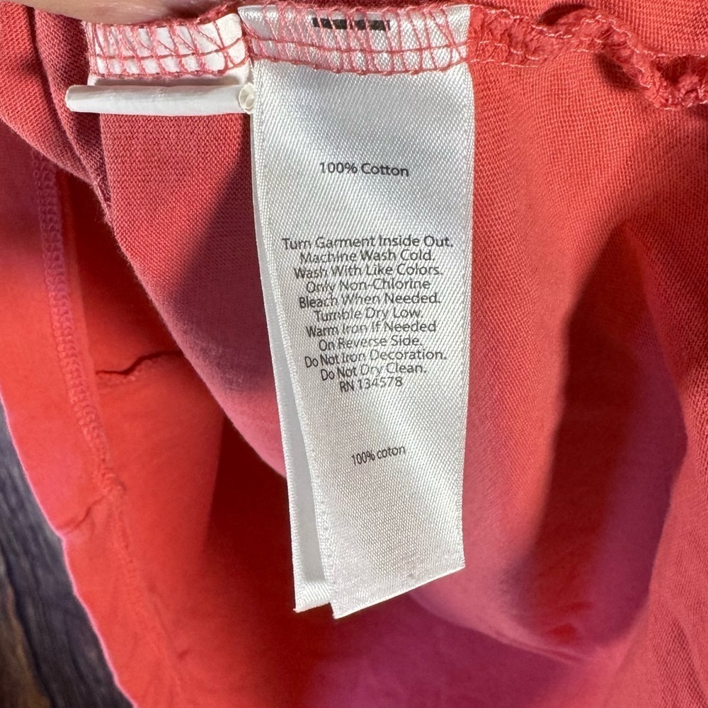 Vineyard Vines Coral Cotton Tee Ombre Whale Size L - Picture 5 of 7